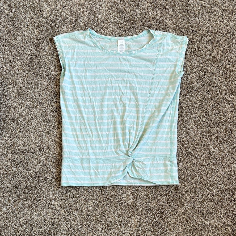 Ivivva Light Blue Striped Tank Top